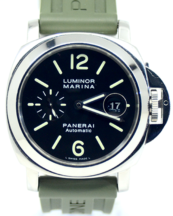 Panerai Luminor Marina 44MM Black Dial Rubber Strap (PAM00104)