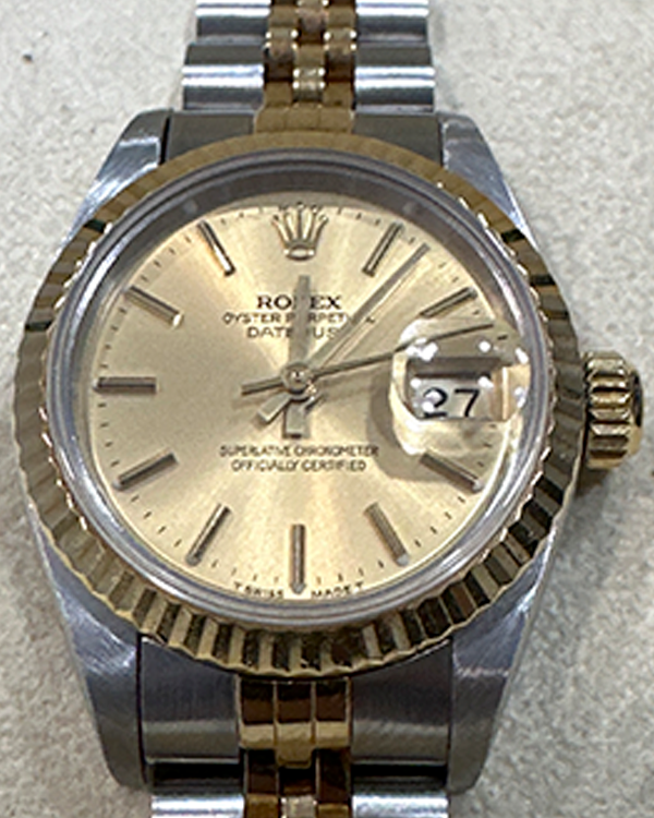 Rolex Lady-Datejust 26MM Champagne Dial Two-Tone Jubilee Bracelet (69173)