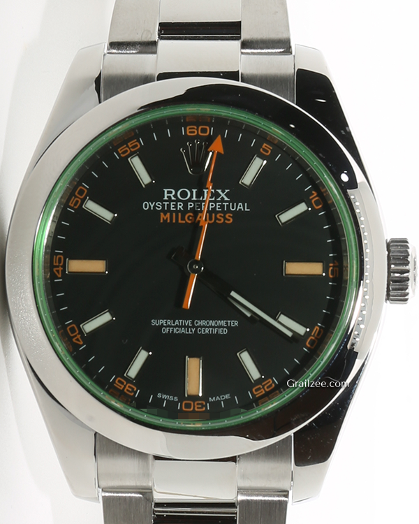 2015 Rolex Milgauss 40MM Black Dial Oyster Bracelet (116400GV)