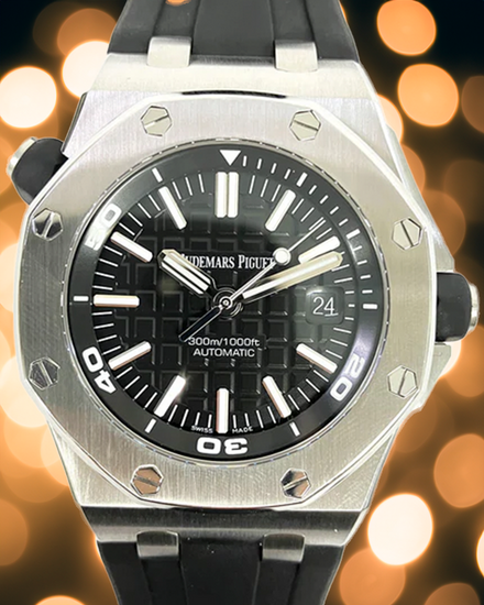2017 Audemars Piguet Royal Oak Offshore Diver 42MM Black Dial Rubber Strap (15710ST.OO.A002CA.01)