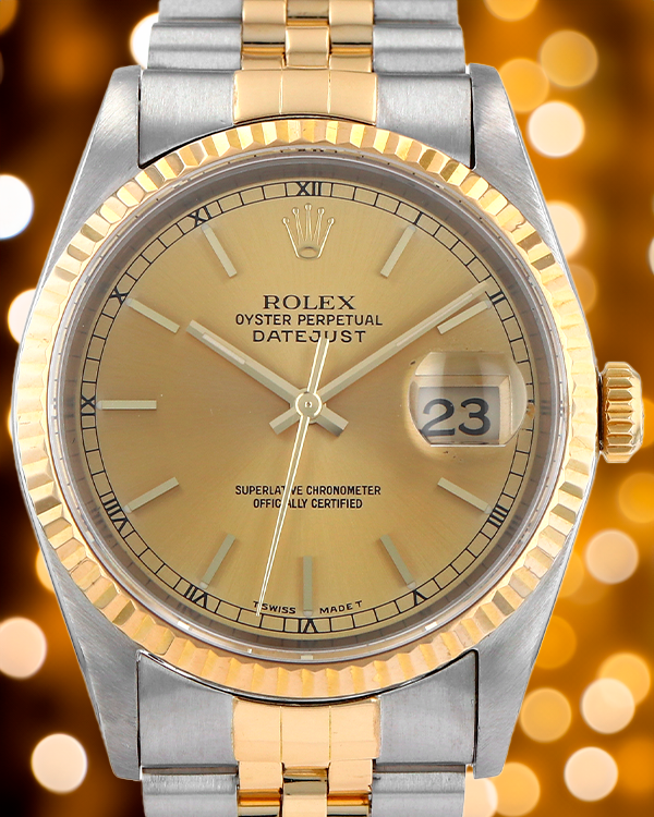 Rolex Datejust 36MM Champagne Dial Two-Tone Jubilee Bracelet (16233)