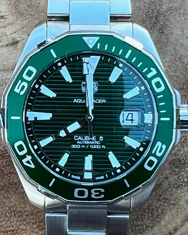 TAG Heuer Aquaracer 300M Calibre 5 Steel Green Dial (WAY201S.BA0927)