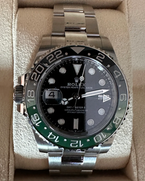 2023 Rolex GMT-Master II "Sprite" Oystersteel Black Dial (126720VTNR)