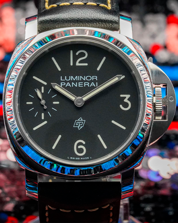 2023 Panerai Luminor Logo 44MM Black Dial Leather Strap (PAM01084)