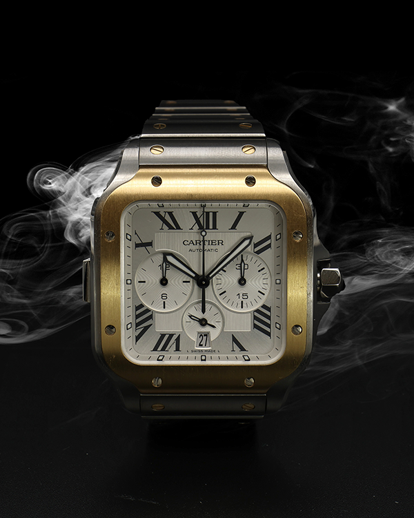 No Reserve 2021 Cartier Santos de Cartier XL Gold And Steel