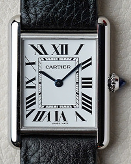 2023 Cartier Tank Must 25.5MM Quartz Silver Dial Leather Strap (WSTA0041)