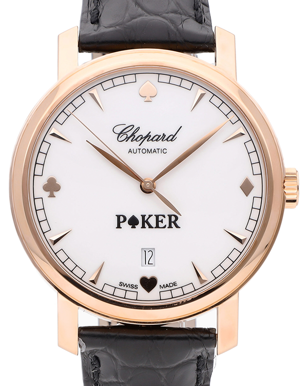 Chopard Classic Poker Limited Edition 40MM White Dial Leather Strap (161278-5017)