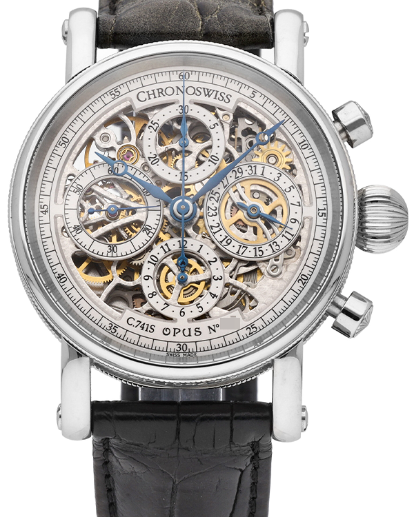 2024 Chronoswiss Opus Skeleton Chronograph 41MM Skeleton Dial Leather Strap (CH-7543.1S-SI)