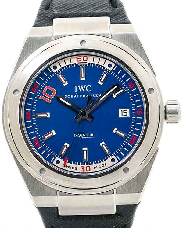 IWC Ingenieur Automatic "Zidane" 44MM Blue Dial Rubber Strap (IW323403)