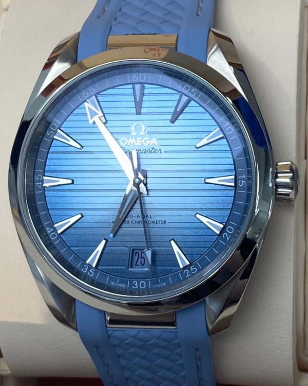 2023 Omega Seamaster Aqua Terra "Summer Blue" 41MM Blue Dial Rubber Strap (220.12.41.21.03.008)