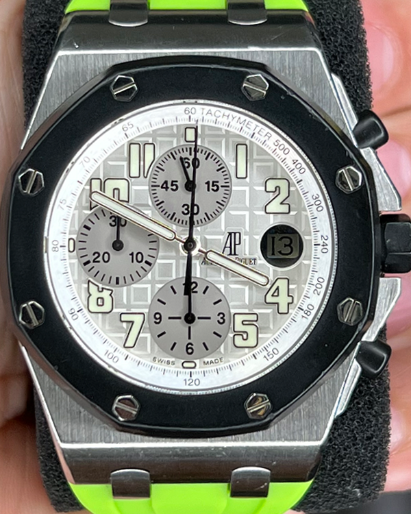 2007 Audemars Piguet Royal Oak Offshore 42MM Steel Silver Dial Rubber Strap (25940SK)