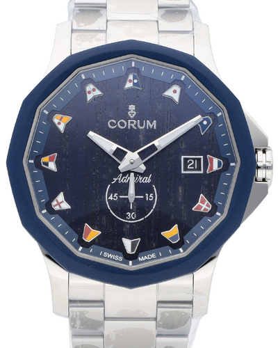 2024 Corum Admiral's Cup Legend 42MM Blue Dial Steel Bracelet (A395/04430)