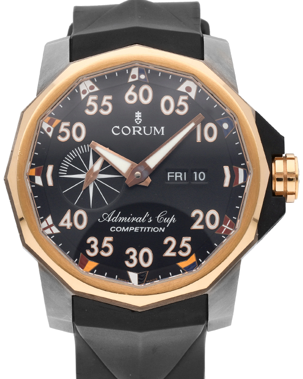 2024 Corum Admiral’s Cup Competition 48MM Black Dial Rubber Strap (947.931.05/0371.AN32)