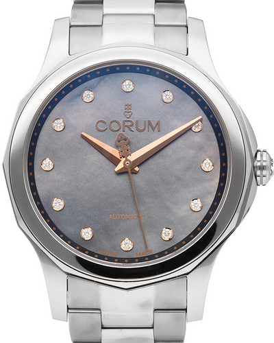 2024 Corum Admiral's Cup Legend 38MM Mother Of Pearl  Dial Steel Bracelet  (A082/03557)