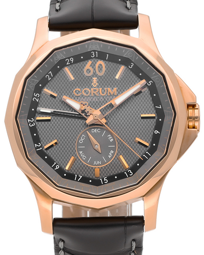 2024 Corum Admiral's Cup Legend 42MM Grey Dial Leather Strap (A503/01238)