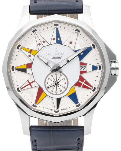 2024 Corum Admiral's Cup Legend 42MM White Dial Rubber Strap (A395/04453)