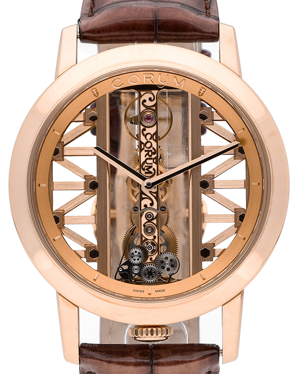 2024 Corum Golden Bridge 43MM Skeleton Dial Leather Strap (113.900.55/0F02 GG55R)