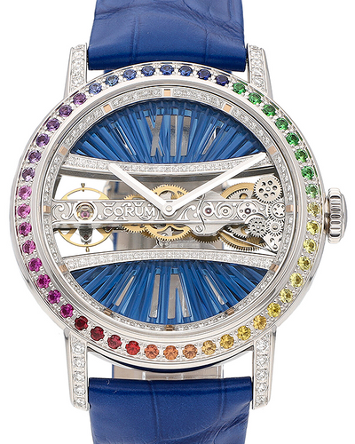 2024 Corum Golden Bridge 39MM Blue Sapphire Dial Leather Strap (B113/03852)