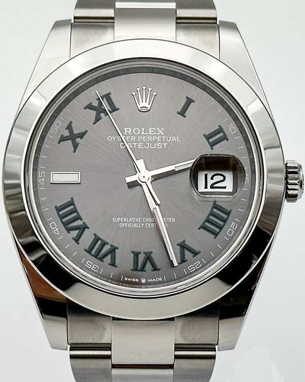 2023 Rolex Datejust 41 Wimbledon Oystersteel Slate Dial (126300)