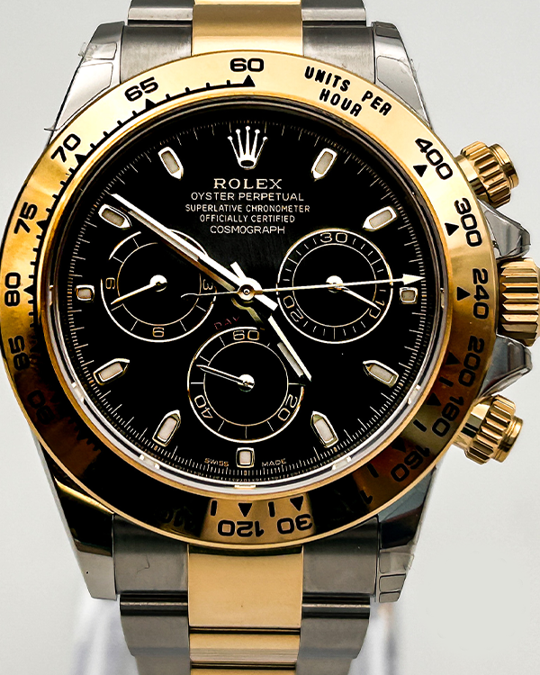 2022 Rolex Cosmograph Daytona Yellow Gold/Oystersteel Black Dial  (116503)