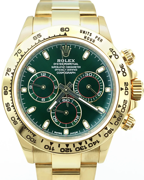 2017 Rolex Cosmograph Daytona "John Mayer" 40MM Green Dial Yellow Gold Oyster Bracelet (116508)