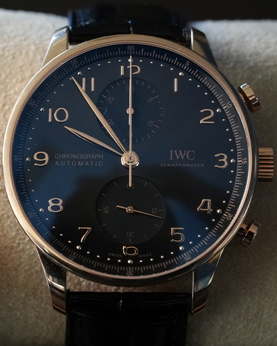 2024 IWC Schaffhausen Portugieser 41MM Black Dial Leather Strap (IW371625)