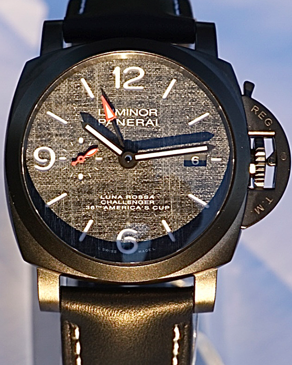 2019 Panerai Luminor Luna Rossa GMT Automatic 44MM Grey Dial Leather Strap (PAM01036)