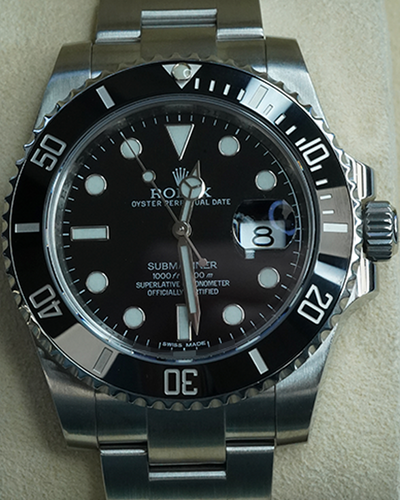 2014 Rolex Submariner Date 40MM Black Dial Oyster Bracelet (116610LN)