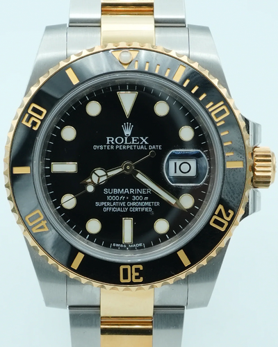 2015 Rolex Submariner Date 40MM Black Dial Two-Tone Oyster Bracelet (116613LN)