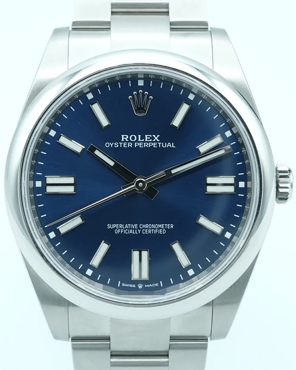 2024 Rolex Oyster Perpetual 41MM Blue Dial Oyster Bracelet (124300)