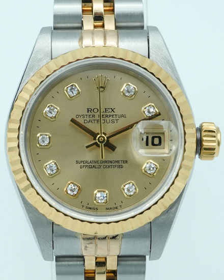 1997 Rolex Lady-Datejust 26MM Champagne Dial Two-Tone Jubilee Bracelet (69173)