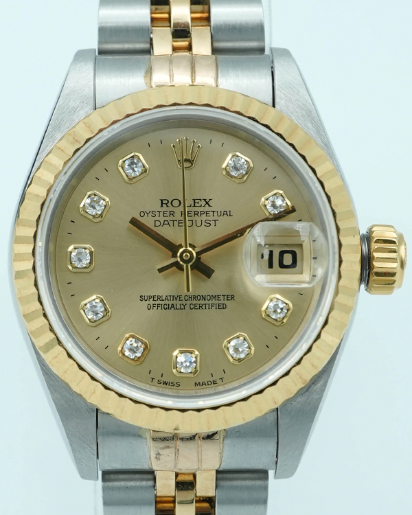 1997 Rolex Lady-Datejust 26MM Champagne Dial Two-Tone Jubilee Bracelet (69173)