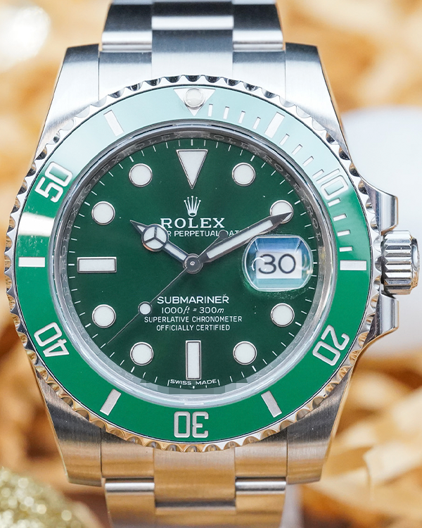 2017 Rolex Submariner Date “Hulk” 40MM Green Dial Oyster Bracelet (116610LV)