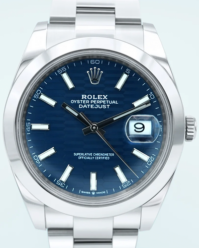 2023 Rolex Datejust 41MM Blue Dial Oyster Bracelet (126300)