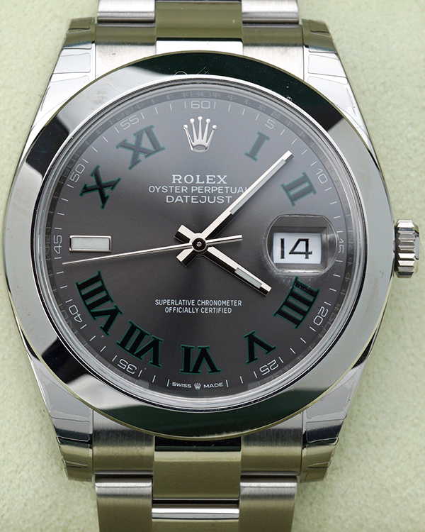 2018 Rolex Datejust "Wimbledon" 41MM Slate Dial Oyster Bracelet (126300)