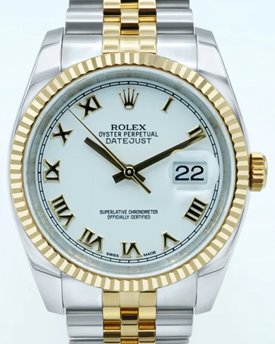 2016 Rolex Datejust 36MM White Dial Two-Tone Jubilee Bracelet (116233)