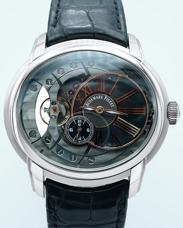 2014 Audemars Piguet Millenary 4101 46.5MM Skeleton Dial Leather Strap (15350OR.OO.D093CR.01)