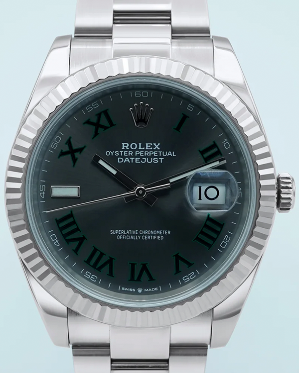 2022 Rolex Datejust "Wimbledon" 41MM Slate Dial Oyster Bracelet (126334)