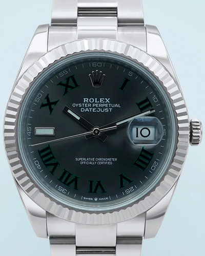 2022 Rolex Datejust "Wimbledon" 41MM Slate Dial Oyster Bracelet (126334)