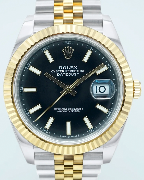 Rolex Datejust 41MM Black Dial Two-Tone Jubilee Bracelet (126333)