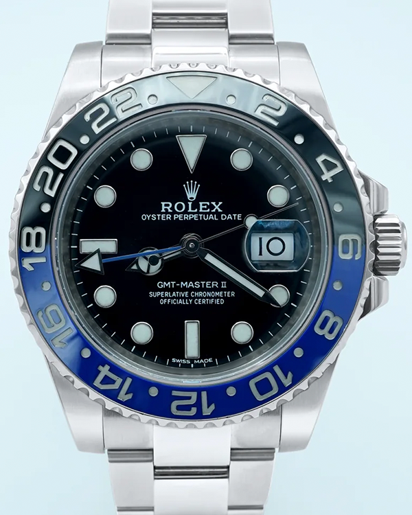 2019 Rolex GMT-Master II "Batman" 40MM Black Dial Oyster Bracelet (116710BLNR)