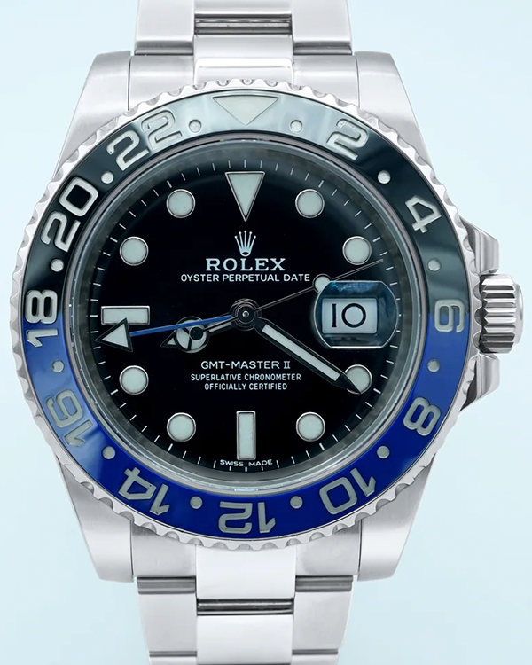 2014 Rolex GMT-Master II "Batman" 40MM Black Dial Oyster Bracelet (116710BLNR)