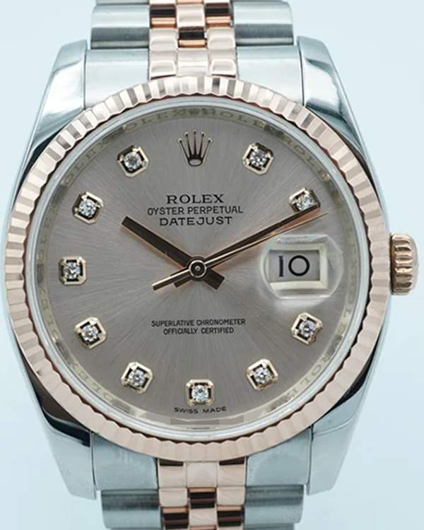 2011 Rolex Datejust  36MM Pink Dial Two-Tone Jubilee Bracelet (116231)