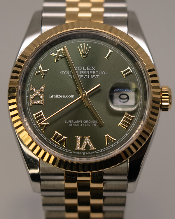 2020 Rolex Datejust 36MM Olive Green Dial Two-Tone Jubilee Bracelet (126233)