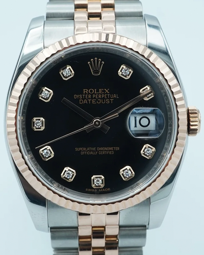 2016 Rolex Datejust 36MM Black Dial Two-Tone Jubilee Bracelet (116231)