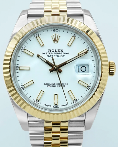 2018 Rolex Datejust 41MM White Dial Two-Tone Jubilee Bracelet (126333)