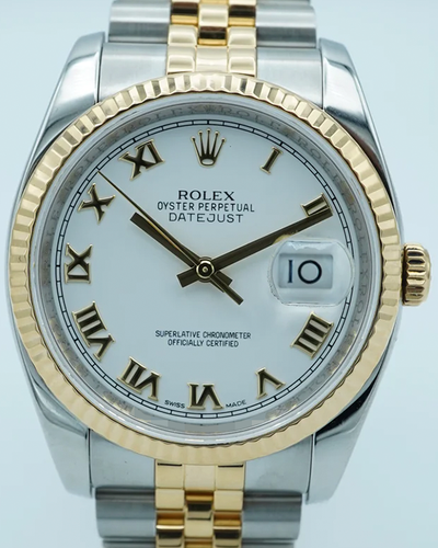 2014 Rolex Datejust 36MM White Dial Two-Tone Jubilee Bracelet (116233)