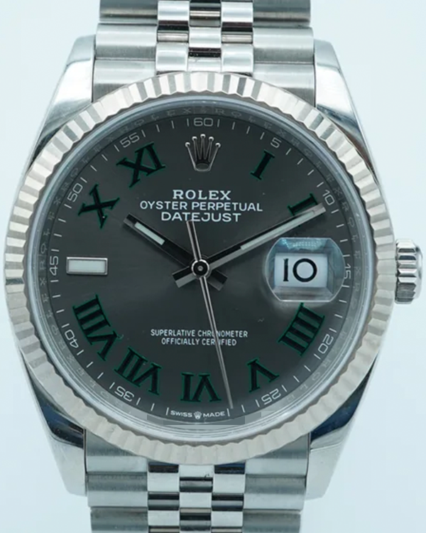 2023 Rolex Datejust  "Wimbledon" 36MM Slate Dial Jubilee Bracelet (126234)