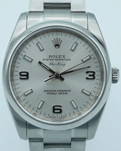 2011 Rolex Air-King 34MM Silver Dial Oyster Bracelet (114200)