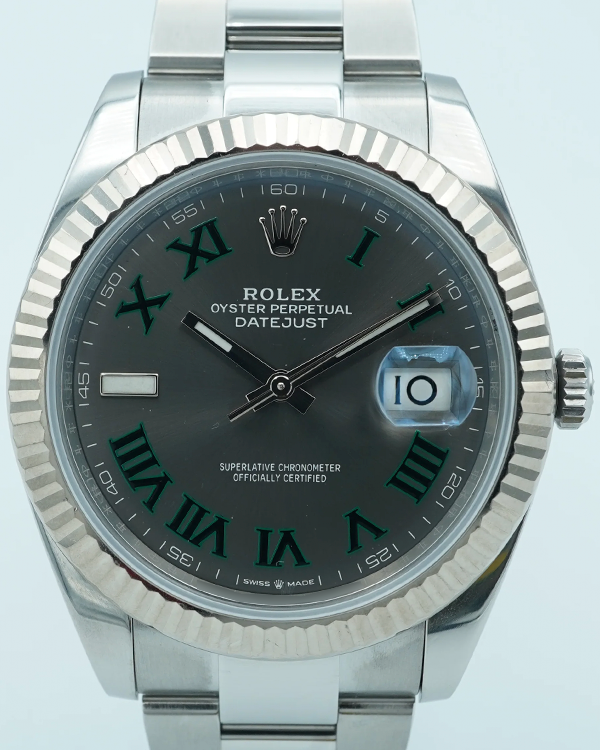 2019 Rolex Datejust "Wimbledon" 41MM  Salate Dial Oyster Bracelet (126334)